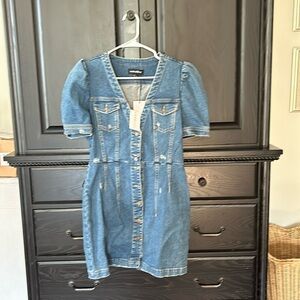 Retrofete denim mini dress never been worn / nwt